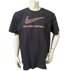 Nike Men’s T-Shirt Gray Athletic Bulldog Logo Short Sleeve XXL